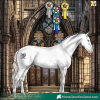 Horse Color:Amber Champagne Pearl Mushroom Sabino Snowcap 