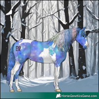 Horse Color:Nacre Watercolor Black Tobiano