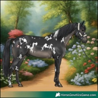 Horse Color:White Spotted Black 