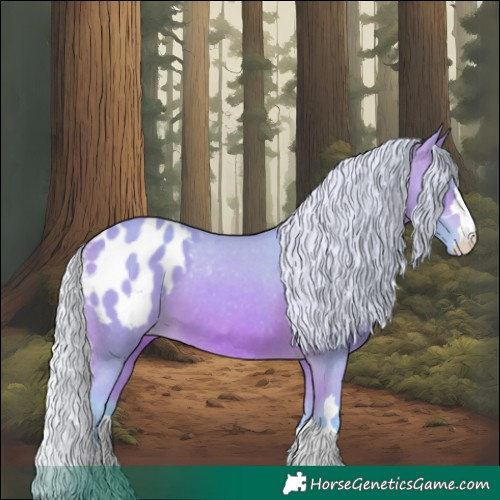 Horse Color:Watercolor Silver Bay Appaloosa 