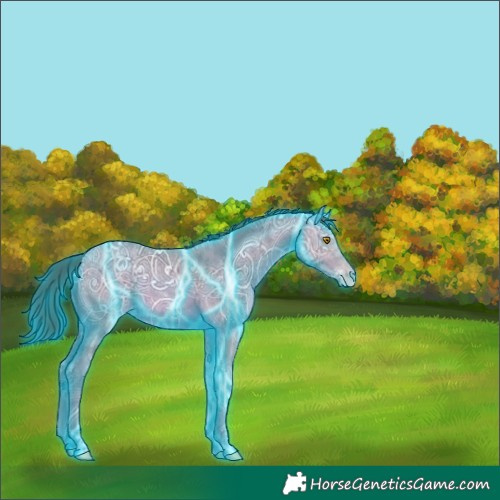 Horse Color:Thunderstruck Watercolor Sable Champagne Ice