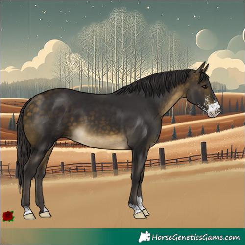 Horse Color:Buckskin Sabino 
