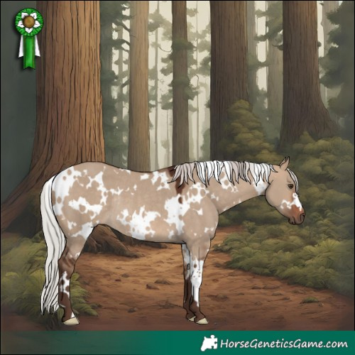 Horse Color:White Spotted Silver Brown Dun Rabicano 