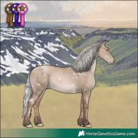 Horse Color:White Spotted Silver Grullo Pearl Mushroom Rabicano