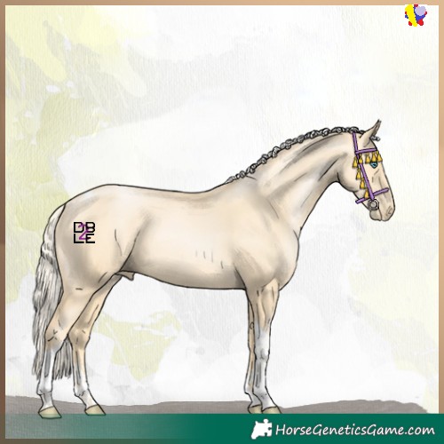 Horse Color:Gold Champagne Pearl Mushroom Sabino Tobiano 