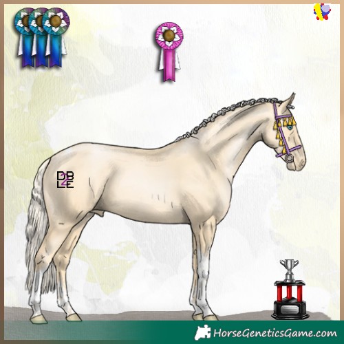 Horse Color:Gold Champagne Pearl Mushroom Sabino Tobiano 