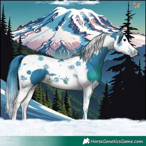 Horse Color:Watercolor Brown Splash Tobiano 