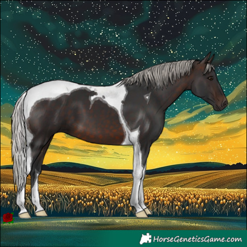 Horse Color:Silver Brown Tobiano
