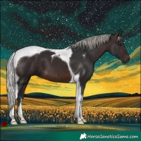 Horse Color:Silver Brown Tobiano 