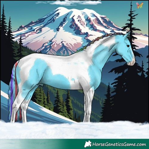 Horse Color:Painted Watercolor Black Tobiano 