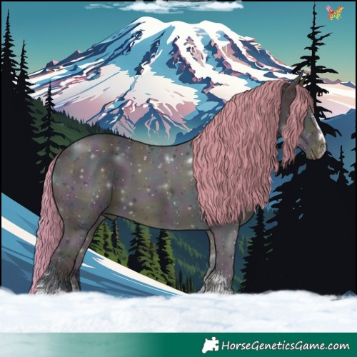 Horse Color:Watercolor Midnight Buckskin Ice Pearl 