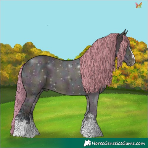 Horse Color:Watercolor Midnight Buckskin Ice Pearl