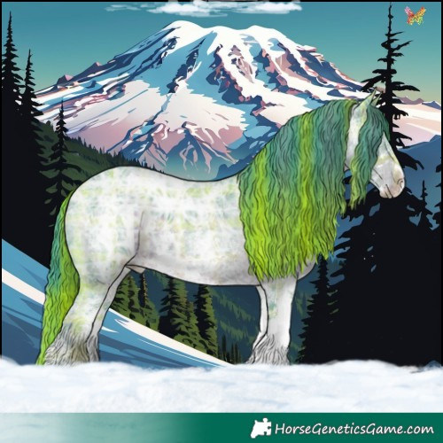Horse Color:Watercolor Plaid  White Spotted Liver Chestnut Ice 