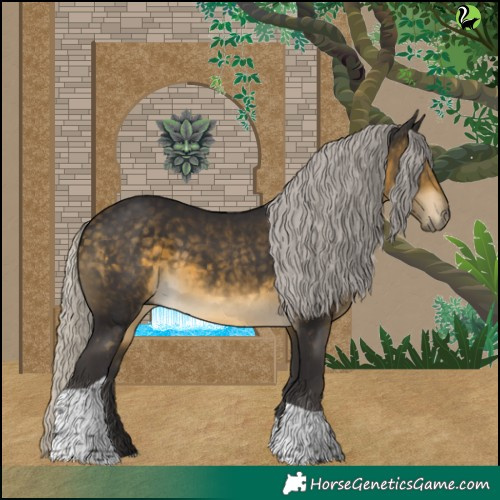 Horse Color:Silver Buckskin Tobiano 