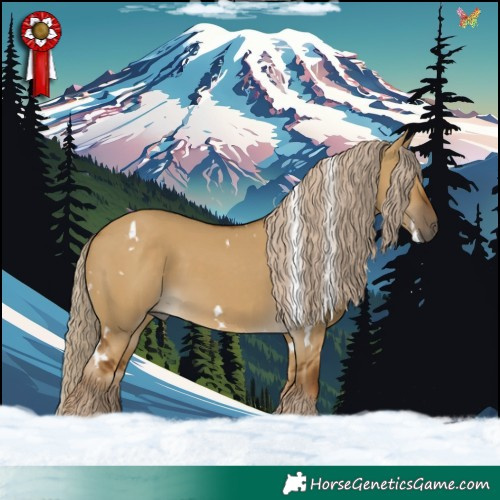 Horse Color:White Spotted Chocolate Palomino Dun