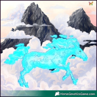 Horse Color:Thunderstruck Silver Amber Champagne Dun Splash Tobiano 