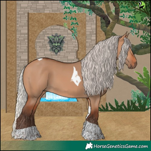 Horse Color:Silver Bay Dun Tobiano 