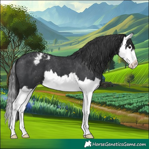 Horse Color:Black Splash Appaloosa 