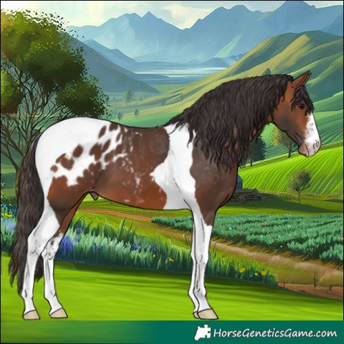 Horse Color:White Spotted Bay Tobiano Appaloosa 