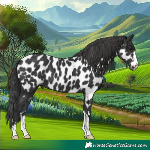 Horse Color:Black Appaloosa 