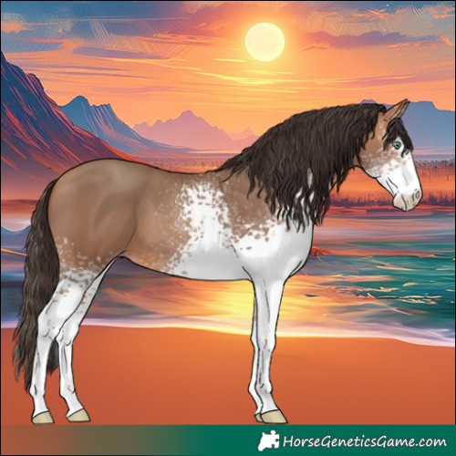 Horse Color:White Spotted Amber Champagne 