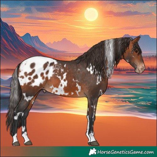 Horse Color:White Spotted Bay Appaloosa 