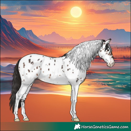 Horse Color:White Spotted Brown Tobiano Appaloosa 