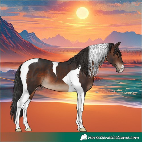 Horse Color:Brown Tobiano 