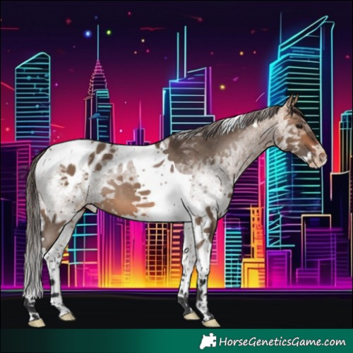 Horse Color:White Spotted Bay Dun Tobiano Appaloosa 