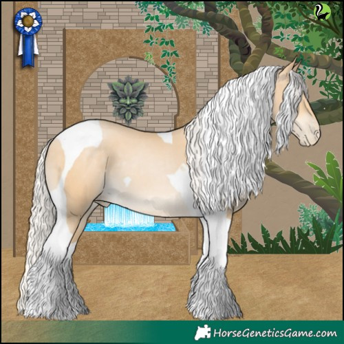 Horse Color:Silver Smoky Black Pearl Tobiano 