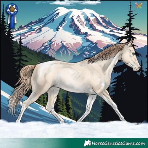 Horse Color:White Spotted Sable Cream Champagne Pearl Tobiano