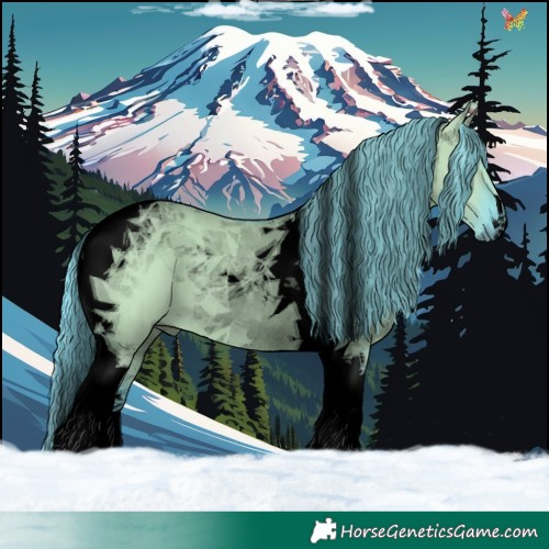 Horse Color:Void Watercolor Smoky Grullo Tobiano 