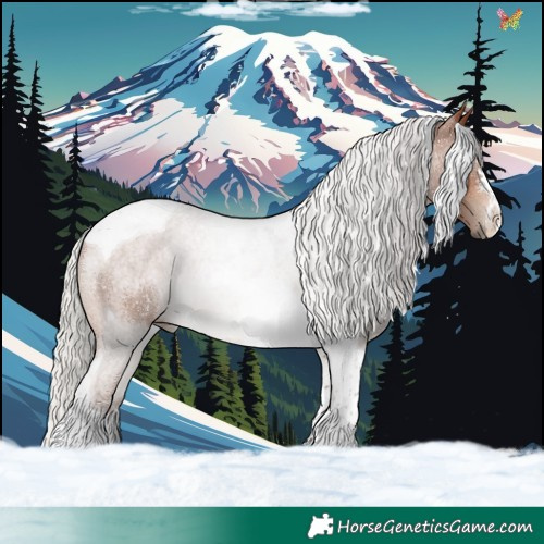 Horse Color:Silver Brown Tobiano 