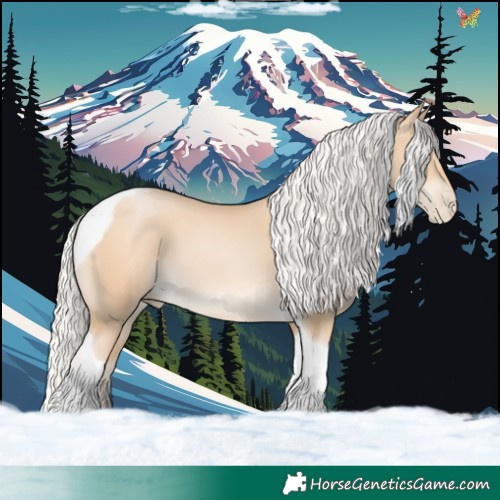 Horse Color:Silver Buckskin Pearl Tobiano 