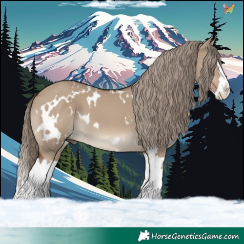 Horse Color:White Spotted Liver Red Dun Splash 