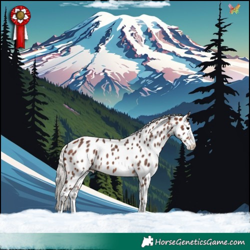 Horse Color:Silver Bay Sabino Appaloosa 