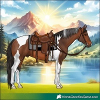 Horse Color:Bay Tobiano 