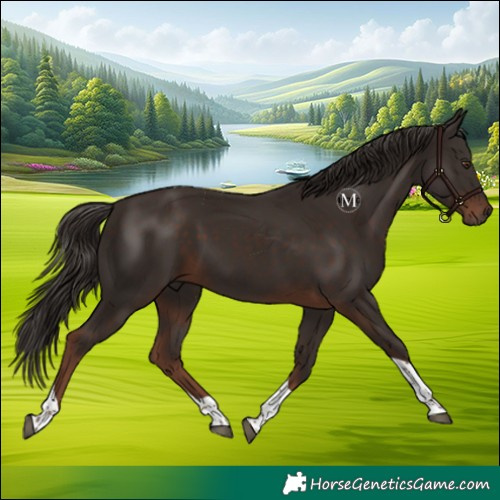 Horse Color:Liver Chestnut Tobiano 