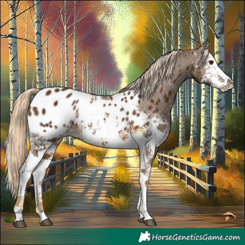 Horse Color:White Spotted Chocolate Palomino Blanket 