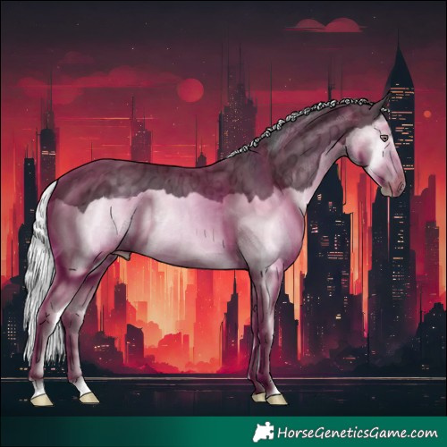 Horse Color:Silver Black Chinchilla Ice Splash 
