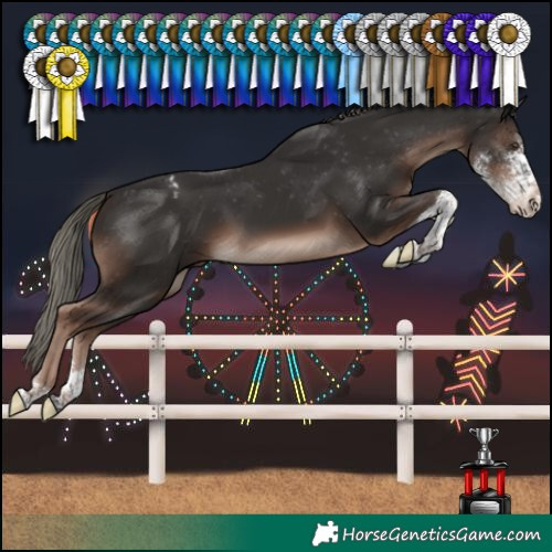 Horse Color:Liver Chestnut Mushroom Sabino Tobiano Varnish 