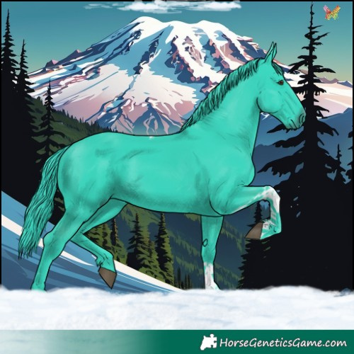 Horse Color:Watercolor Liver Chestnut Tobiano 