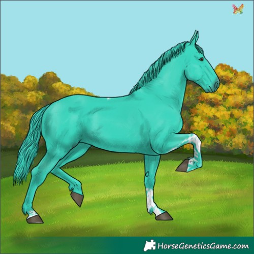 Horse Color:Watercolor Liver Chestnut Tobiano