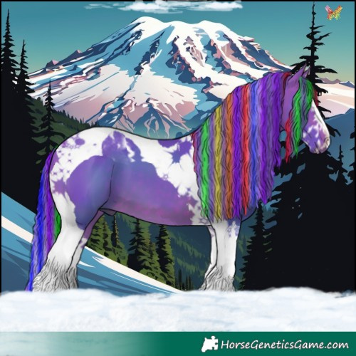 Horse Color:Painted Watercolor Bay Splash Tobiano 