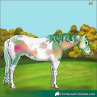 Horse Color:Watercolor Smoky Blue Onyx Splash Tobiano