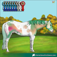 Horse Color:Watercolor Smoky Blue Onyx Splash Tobiano 