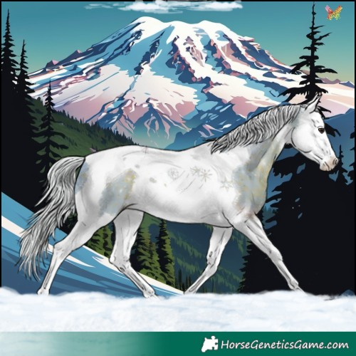 Horse Color:Watercolor Silver Brown Splash Tobiano 