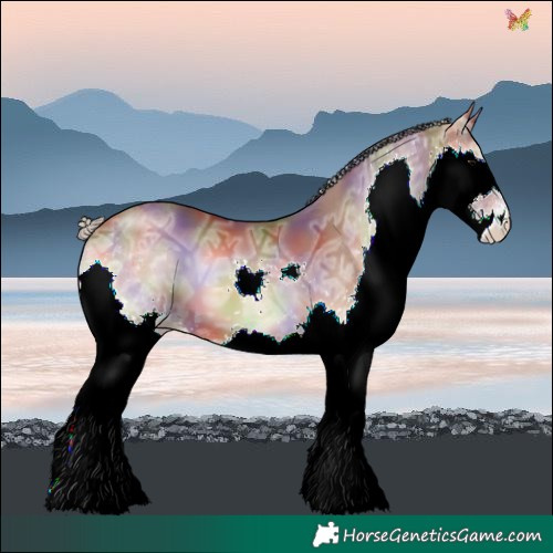 Horse Color:Nacre Silver Brown Ice Onyx Splash 