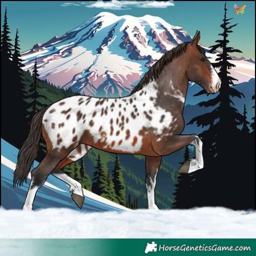 Horse Color:White Spotted Brown Appaloosa 
