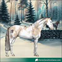 Horse Color:Gray White Spotted Bay Pearl Dun Mushroom Splash 